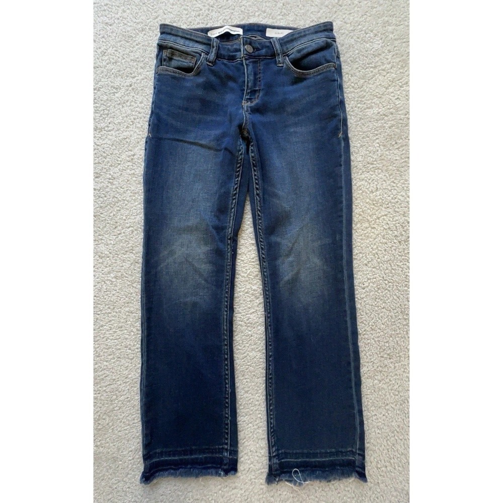 Anthropologie Pilcro & the Letterpress Script Frayed Hem Crop Jeans | Size 25 - Picture 1 of 9